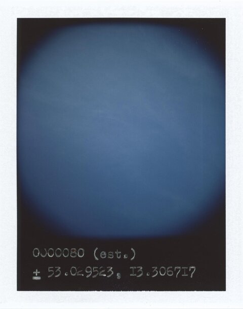 Polaroid Blue Sky with Coordinates