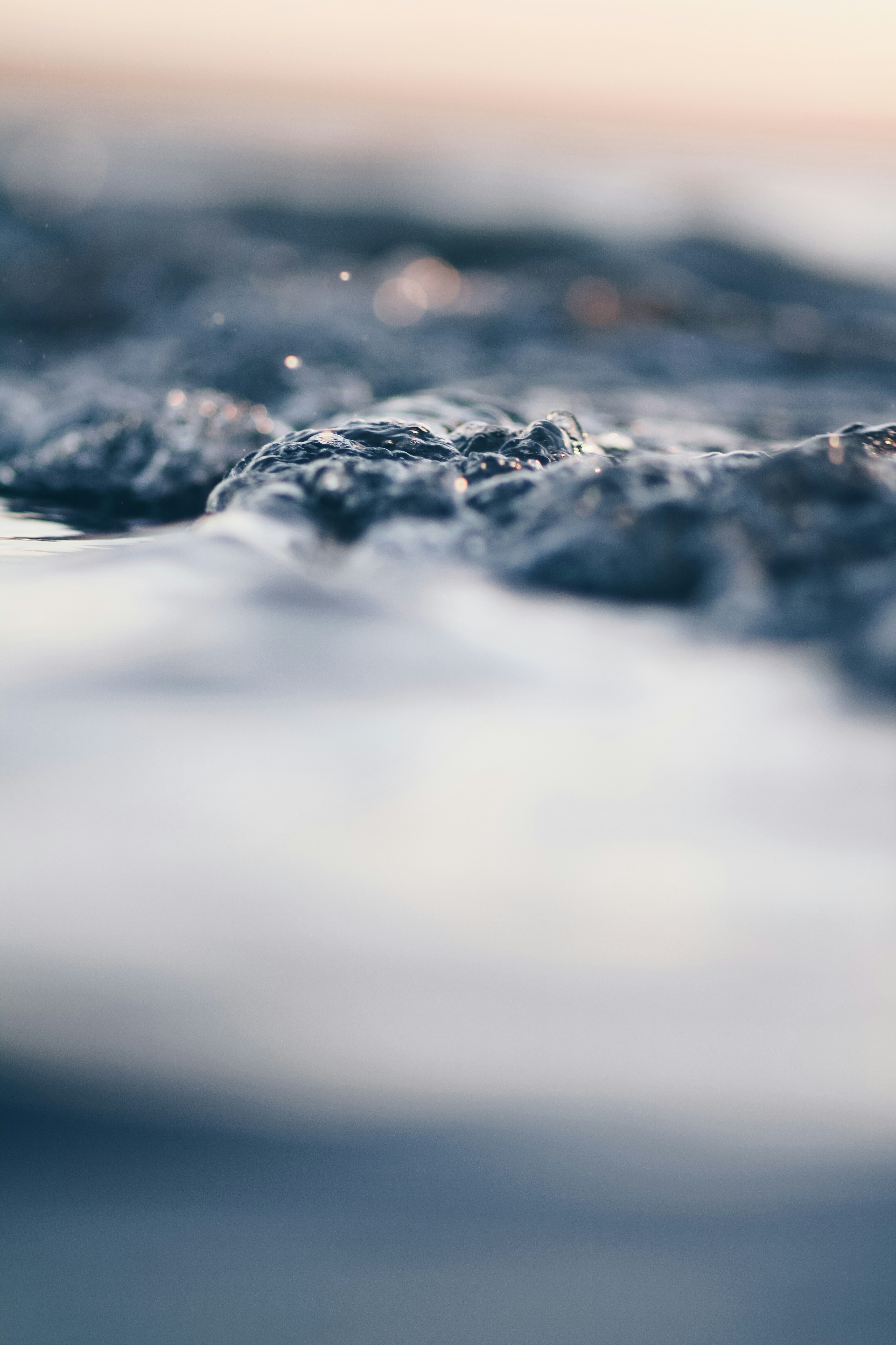 Close-up of Sea Wave Foam