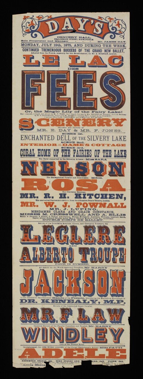 1875 Day's Ballet Show Poster