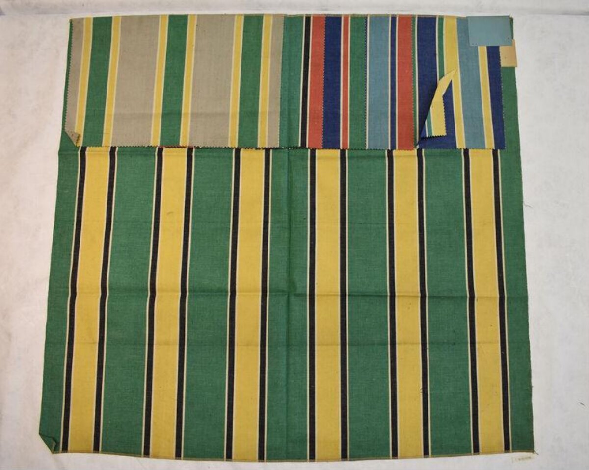 Layered Striped Fabric Swatches
