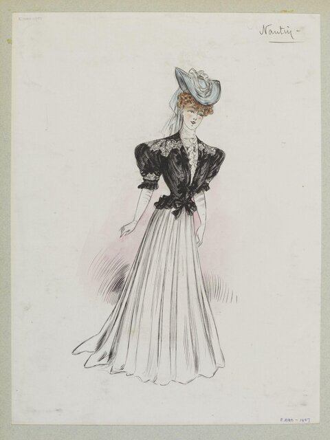 Vintage Women's Fashion Sketch