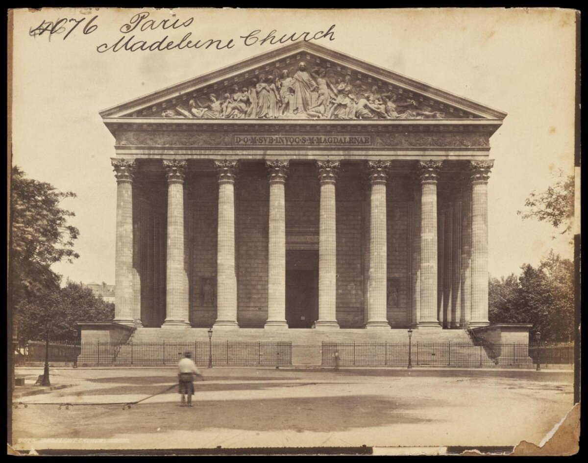 Vintage Photo of Paris Madeleine Church