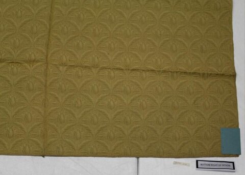 Olive Green Embossed Fabric Sample