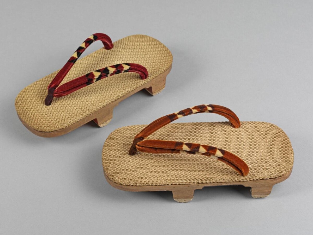 Pair of Traditional Wooden Geta Sandals