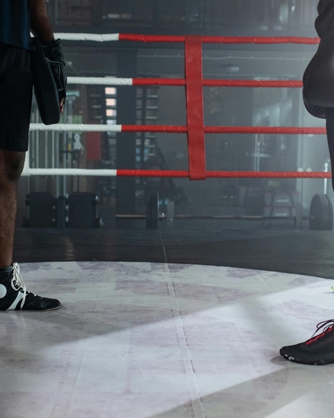 Two Boxers in a Boxing Ring
