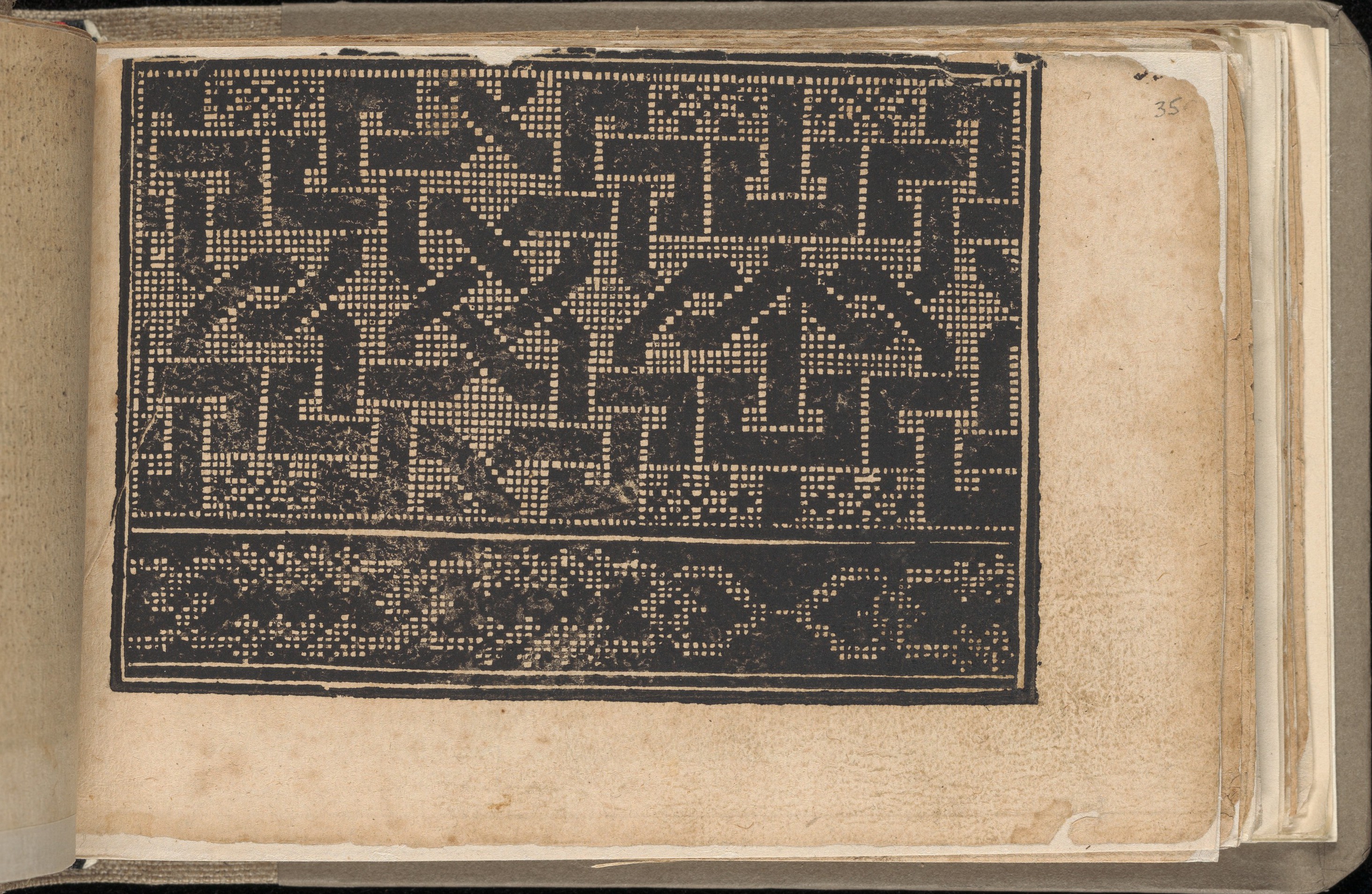 Antique Geometric Weaving Pattern