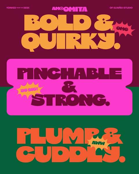 Amoomita Bold Quirky Font Showcase