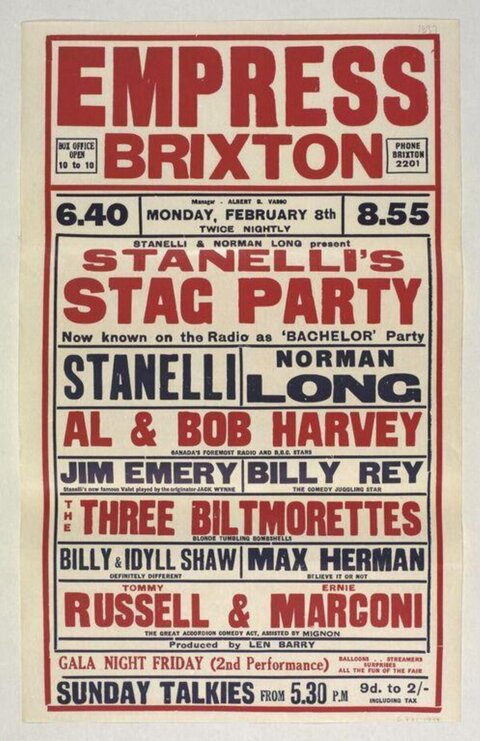 Vintage Empress Brixton Show Poster