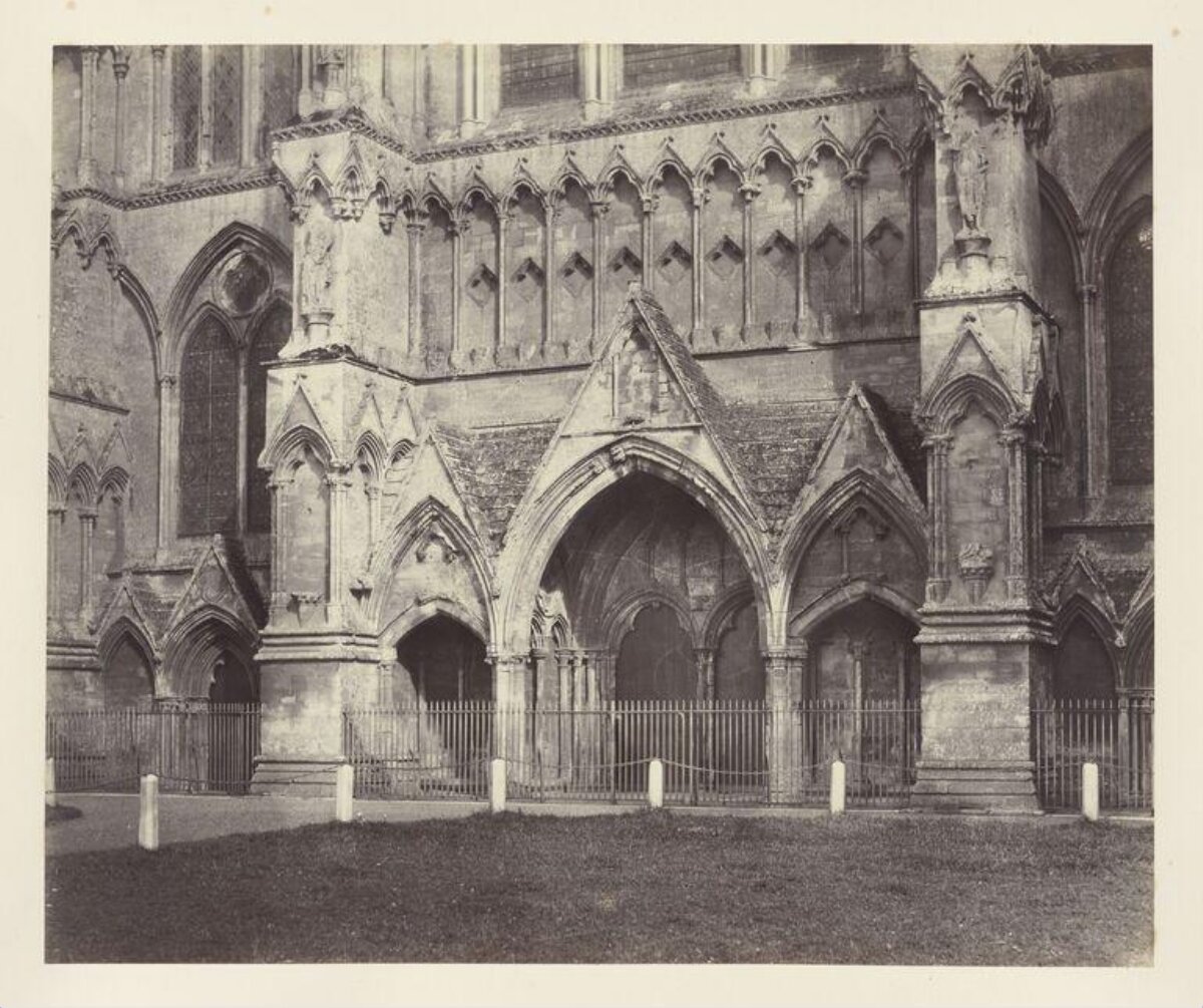 Vintage Gothic Cathedral Facade