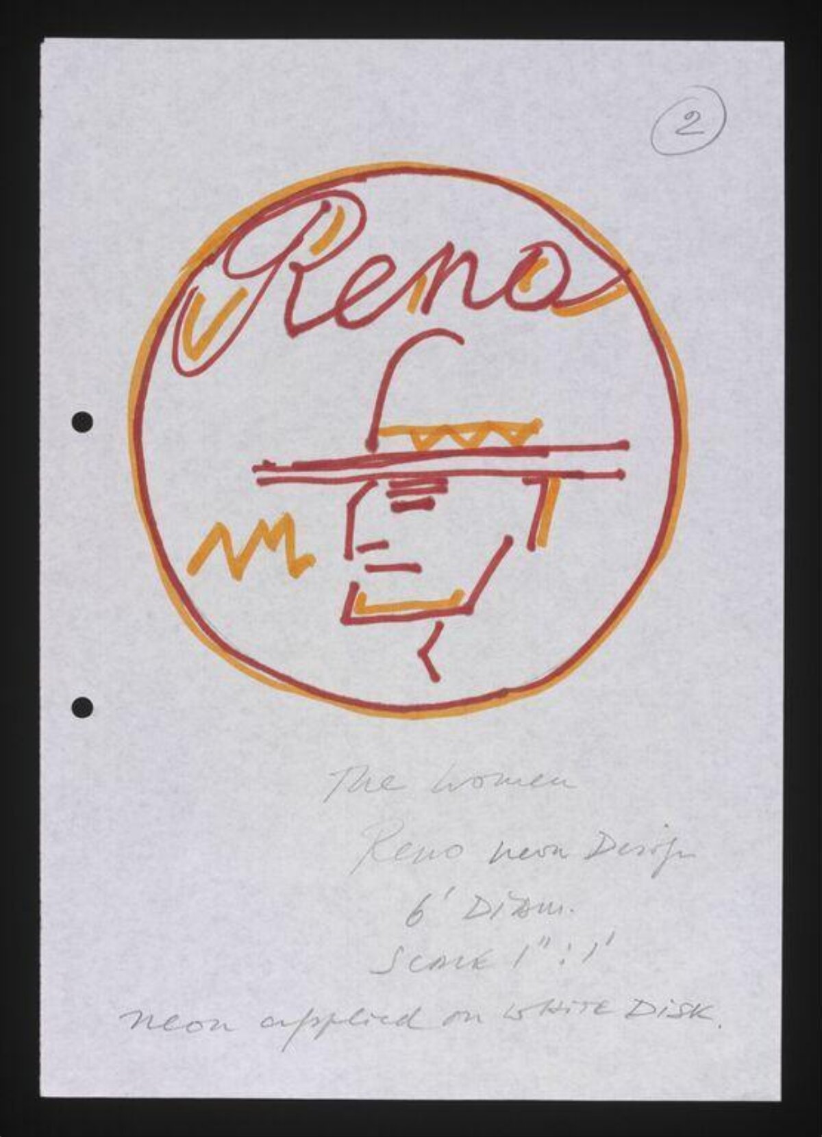 Hand-drawn Reno Sign Design Sketch