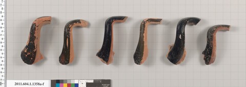 Six Ancient Pottery Handle Fragments