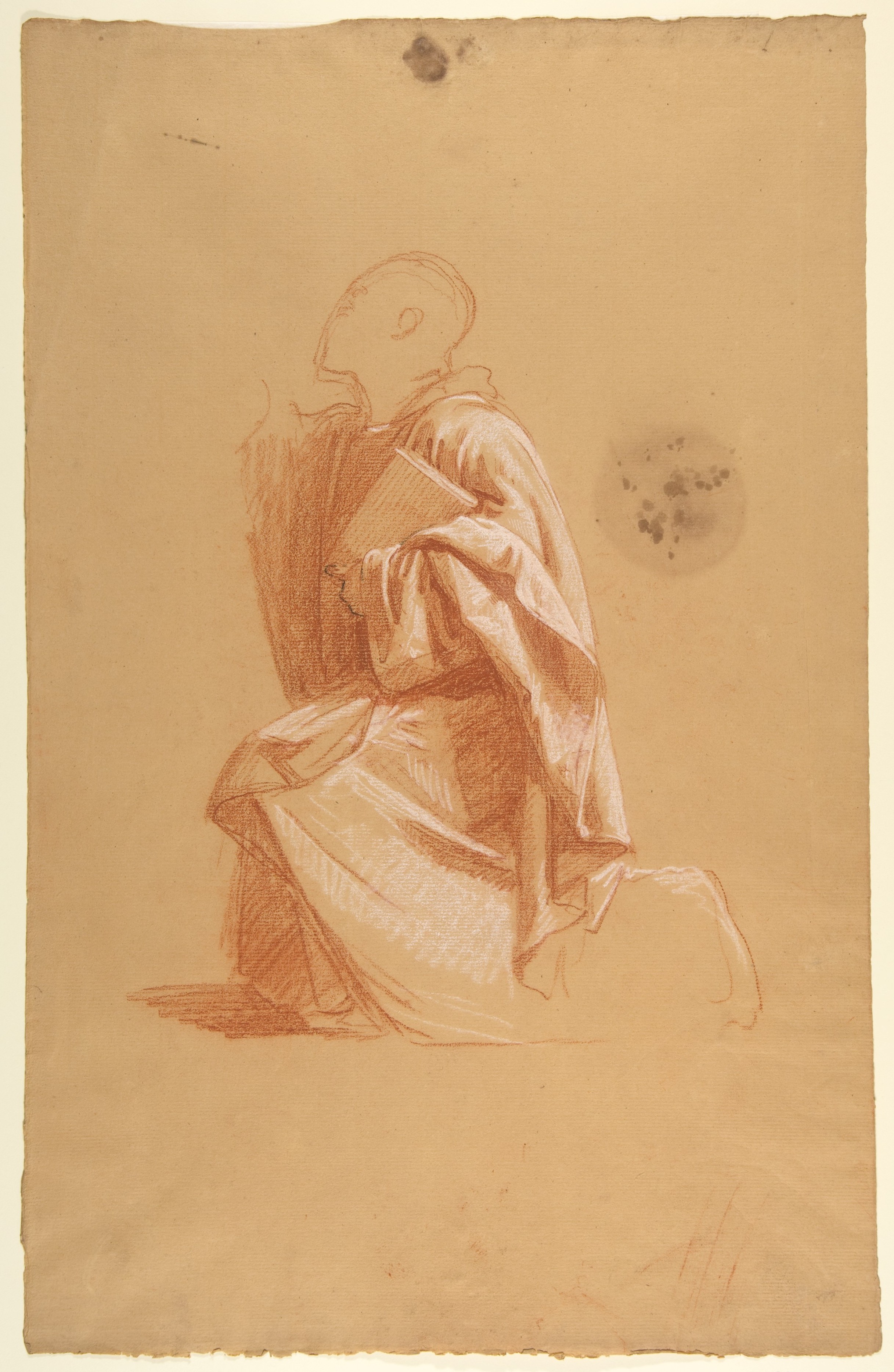 Kneeling Robed Figure Sketch