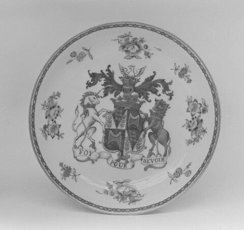 Heraldic Coat of Arms Porcelain Plate