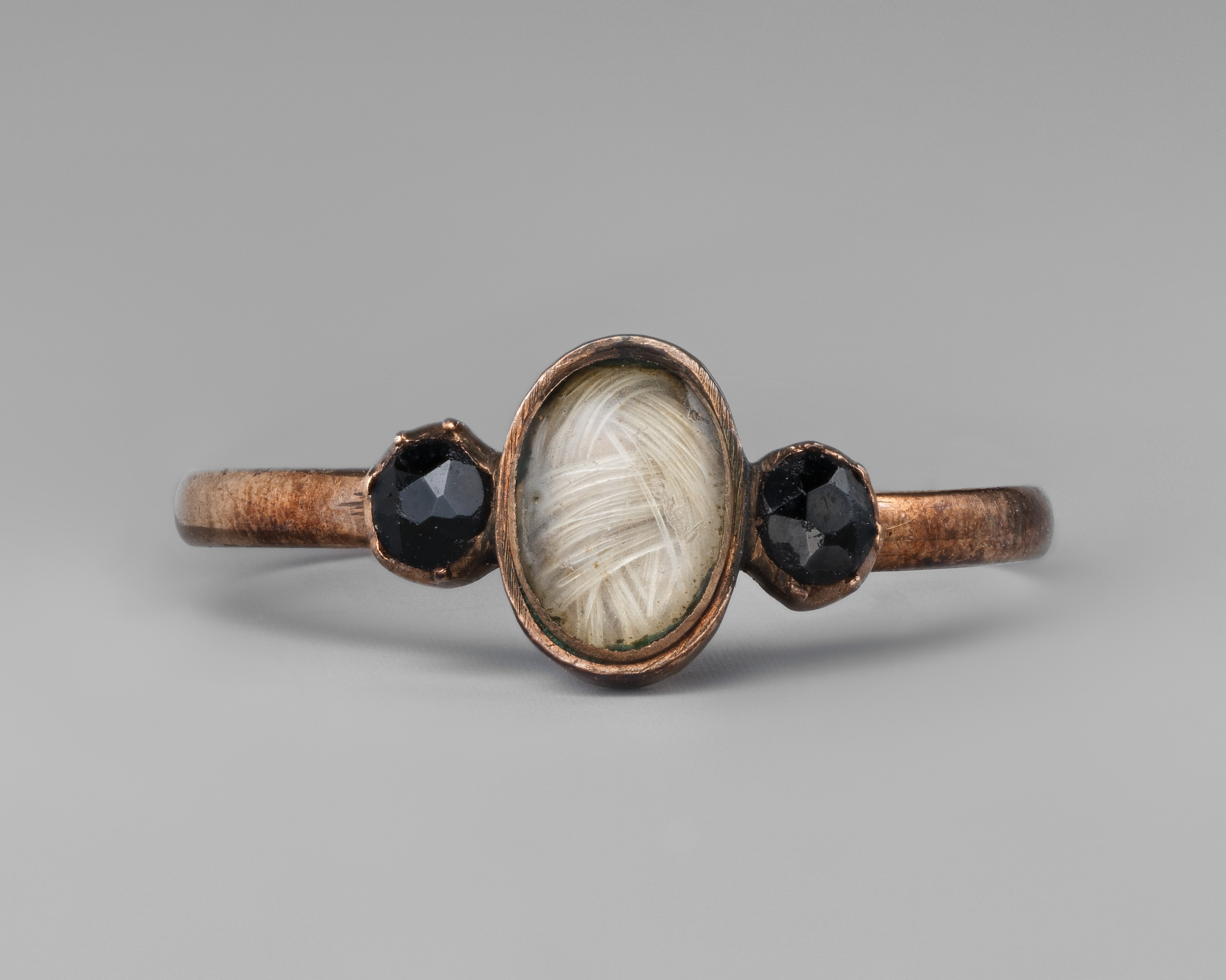 Antique Memorial Hair Ring