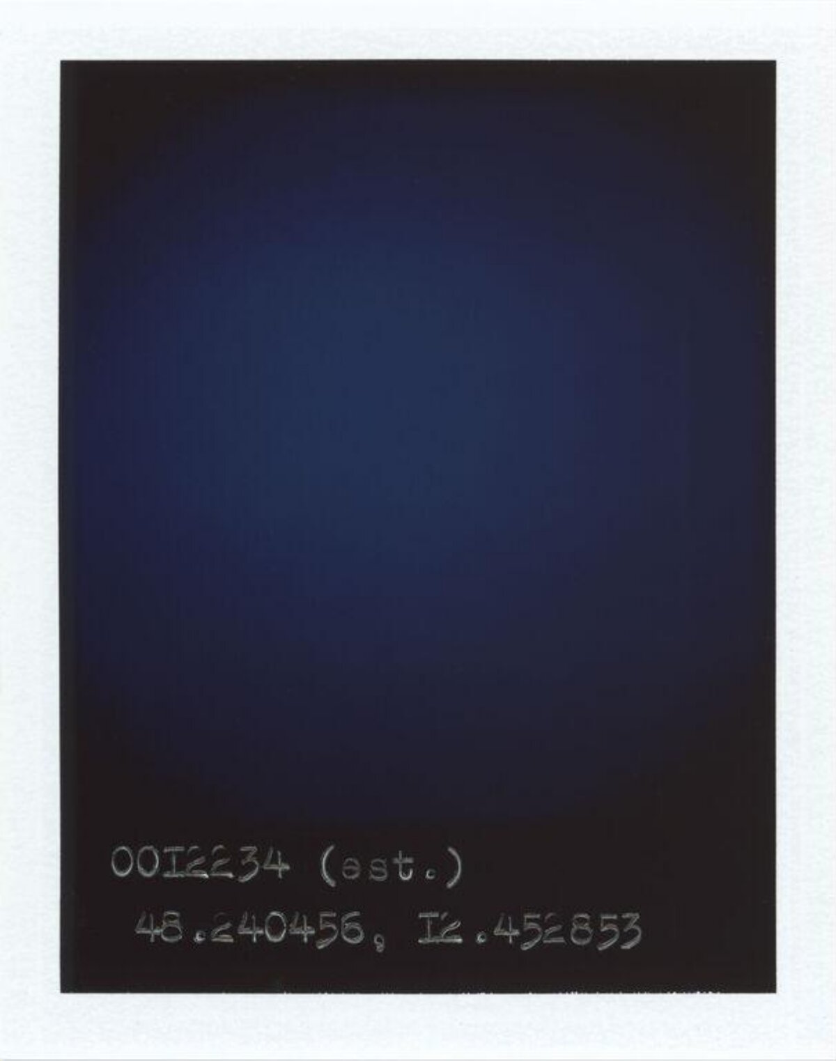 Dark Polaroid With Handwritten Coordinates — Gradient Backgrounds