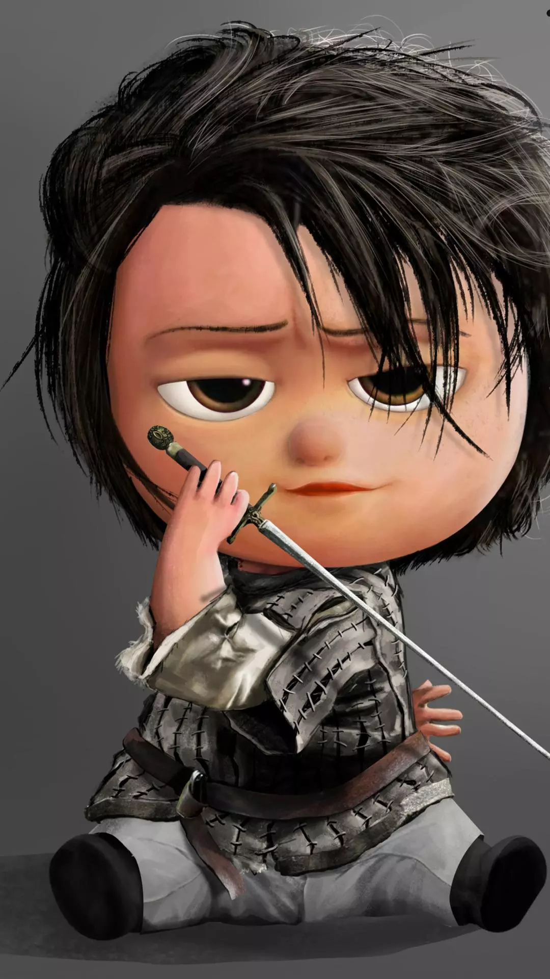Chibi Warrior with Long Sword