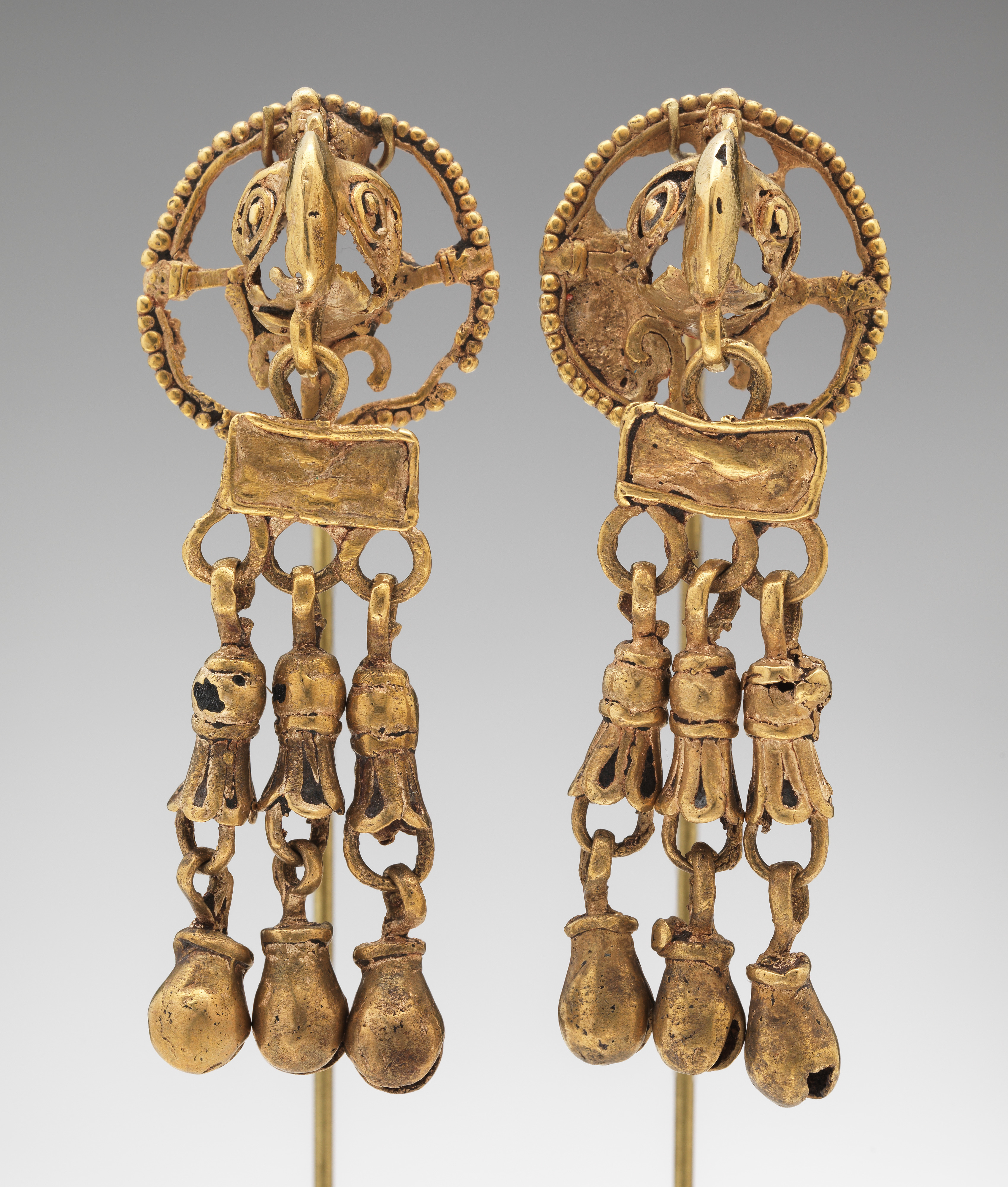 Ancient Pair of Gold Drop Earrings