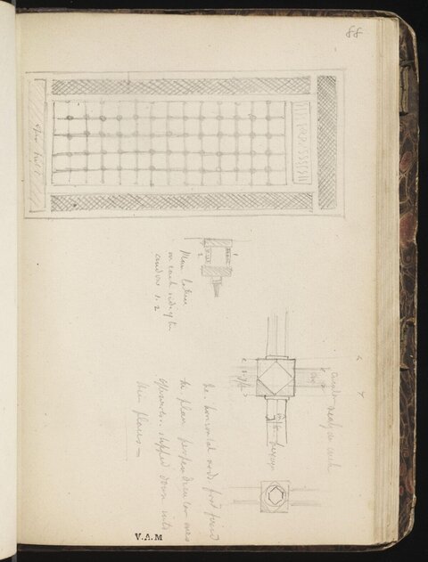 Architectural Plan Sketches in Notebook