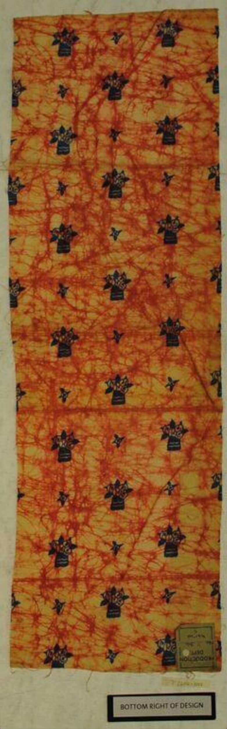 Vintage Floral Pattern Fabric Sample