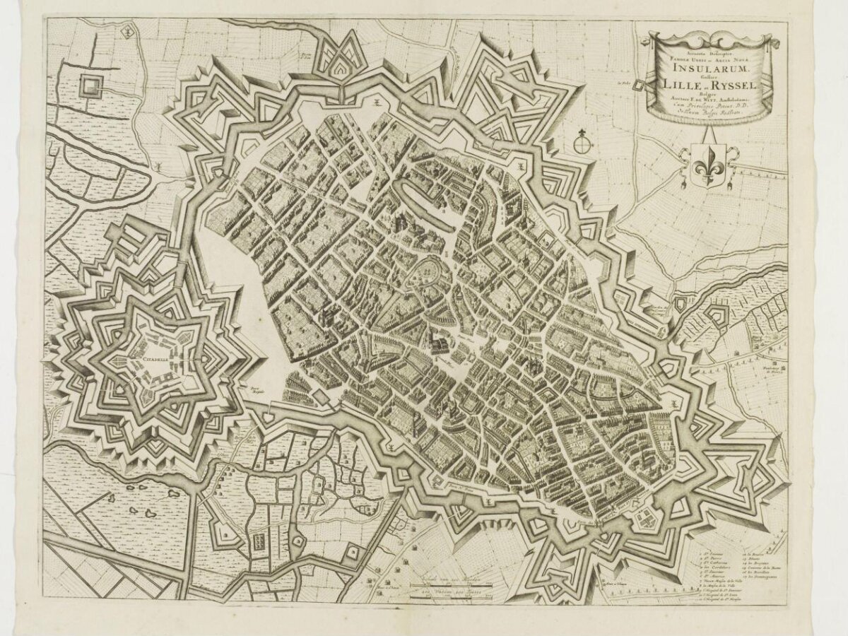 Antique Map of Lille City