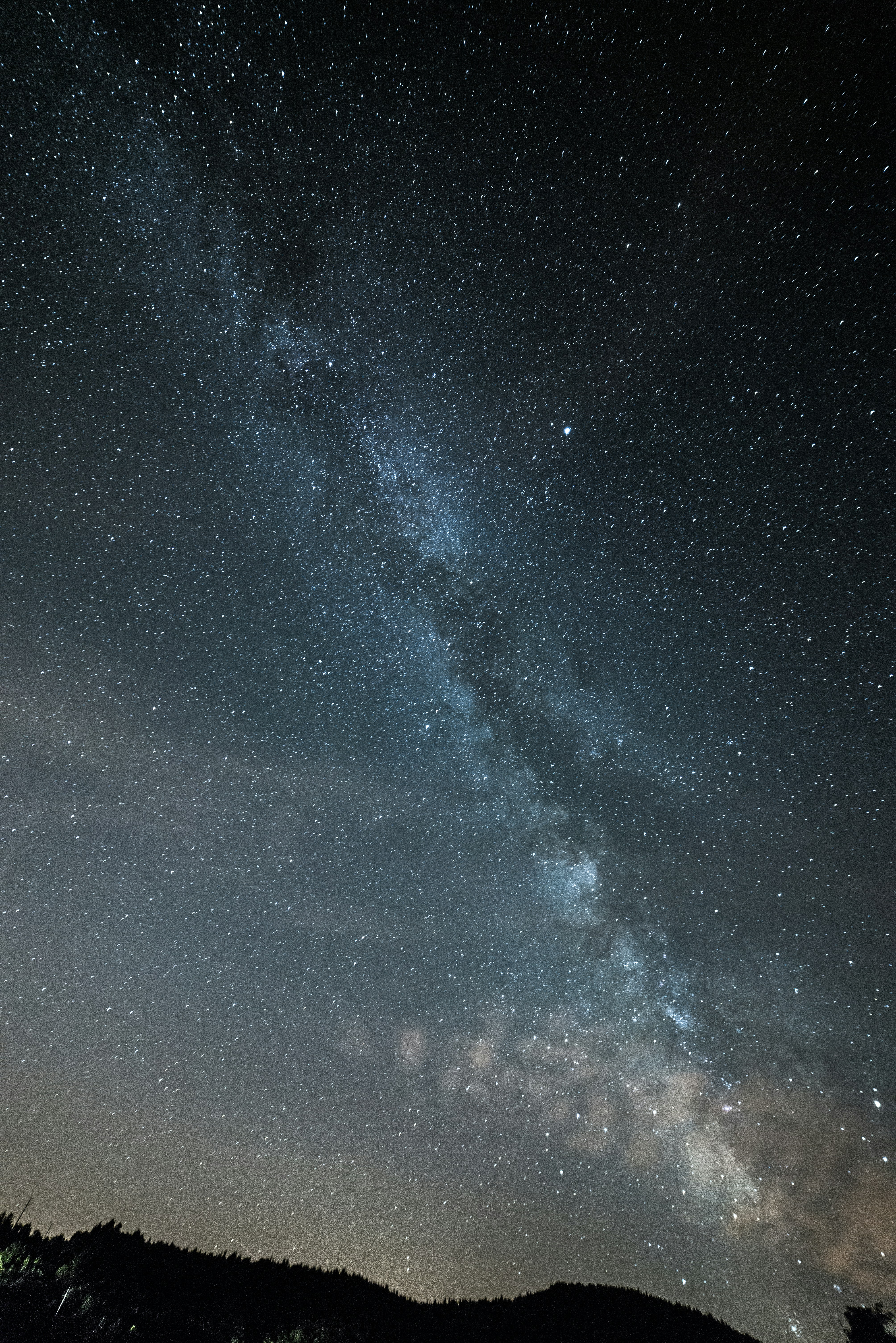Milky Way Night Sky over Mountains
