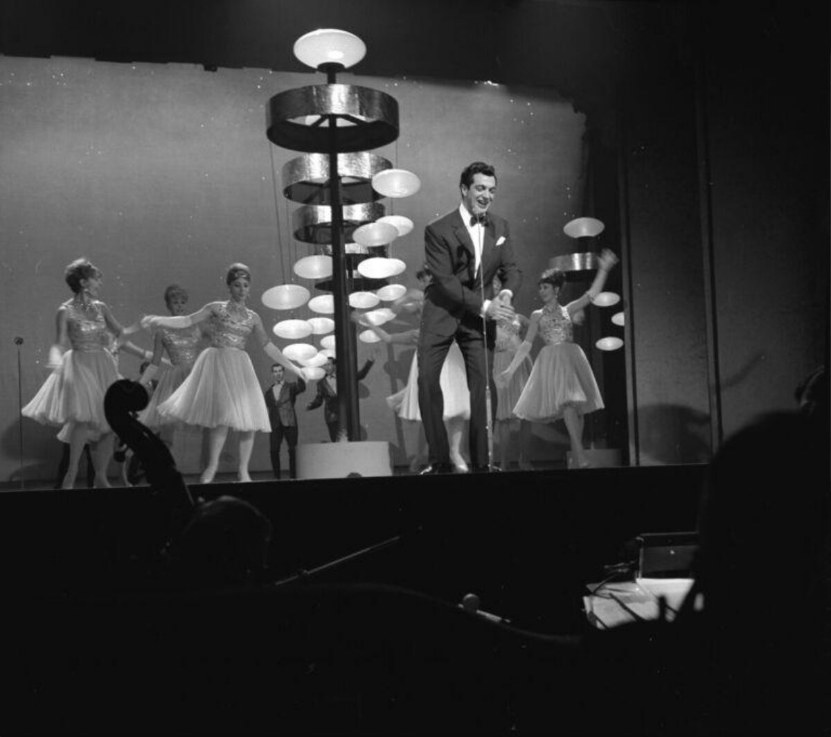 Dean Martin Performing on Stage