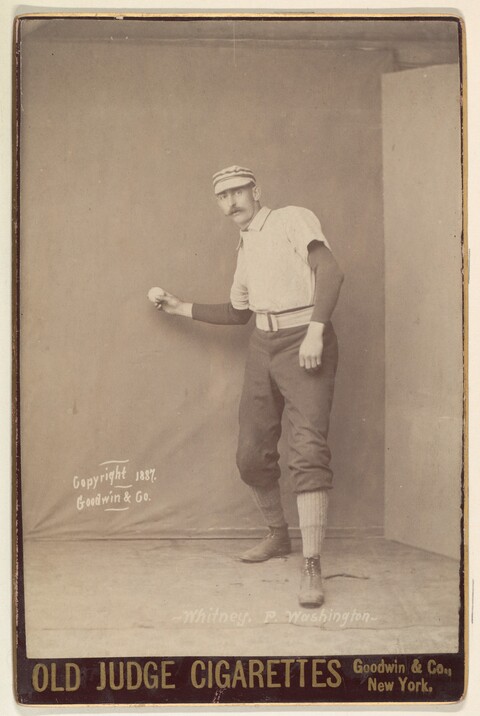 1887 Old Judge Baseball Card of Whitney