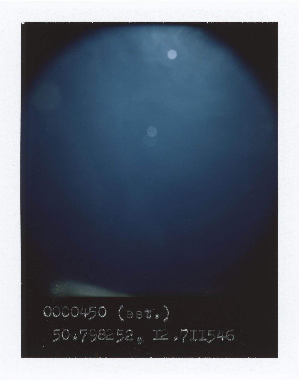 Night Sky Polaroid with Coordinates