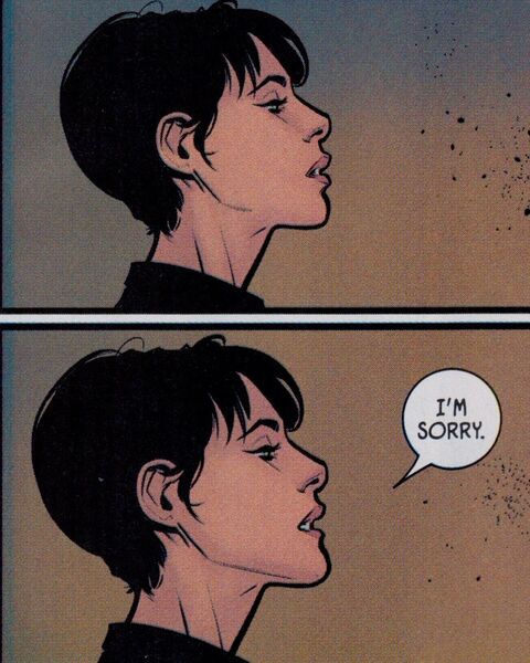 Comic Panel of Woman Apologizing