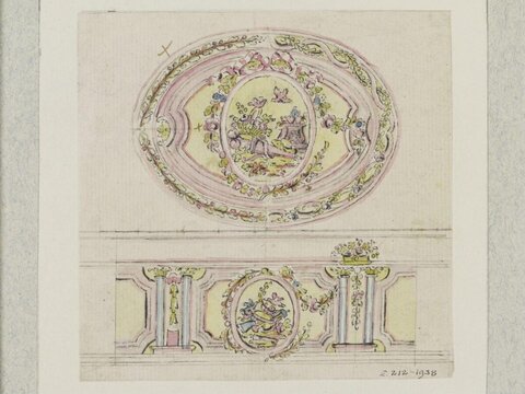 Rococo Style Interior Decoration Sketch
