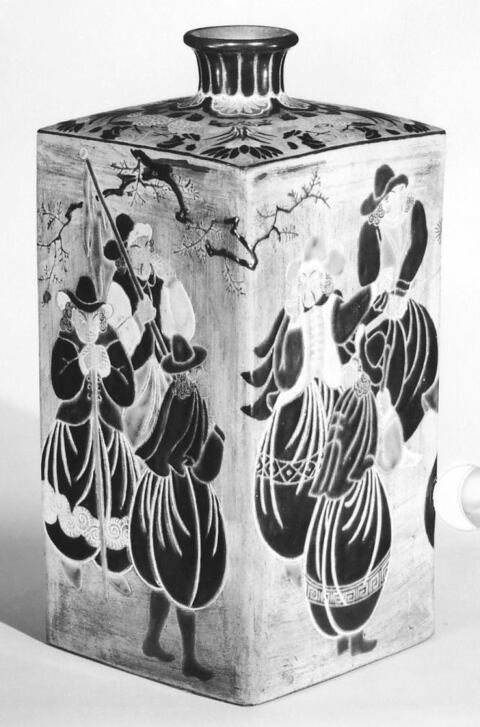 Square Vase with Foreign Figure Paintings