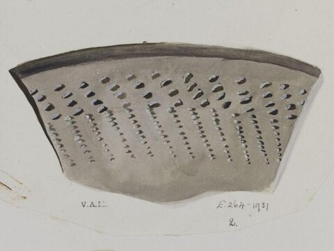 Sketch of Perforated Pottery Sherd