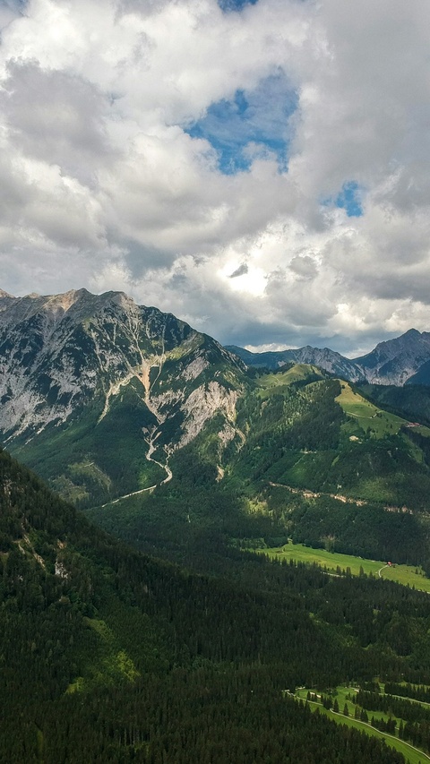 Alpine Mountain Valley Landscape