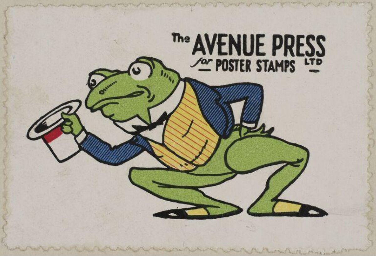 Vintage Frog Advertisement Postcard