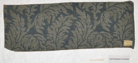 Vintage Leaf Pattern Woven Fabric Sample