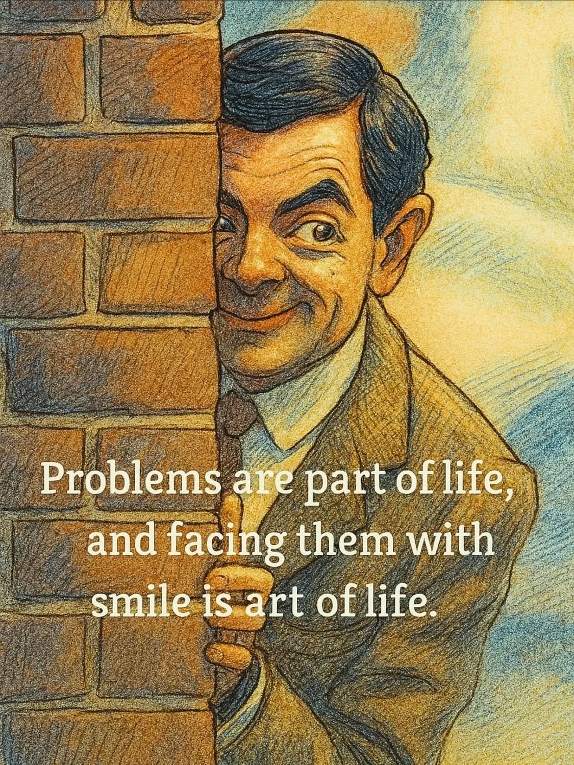 Mr. Bean Motivational Quote Art