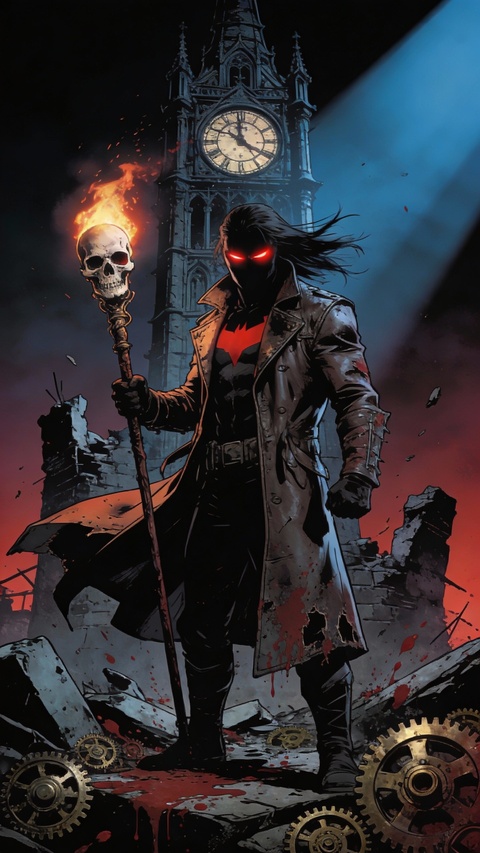 Red-Eyed Antihero Among Ruins