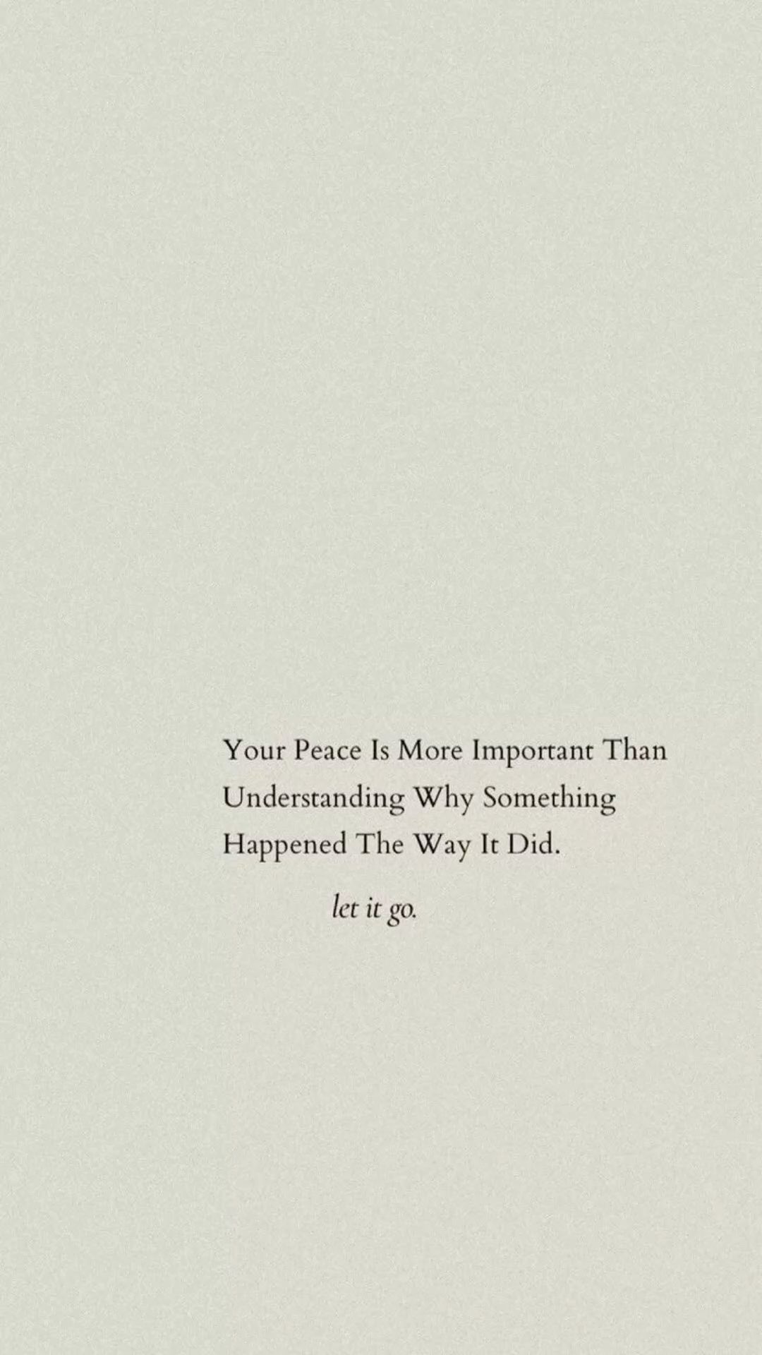 Peace Over Understanding Motivational Quote