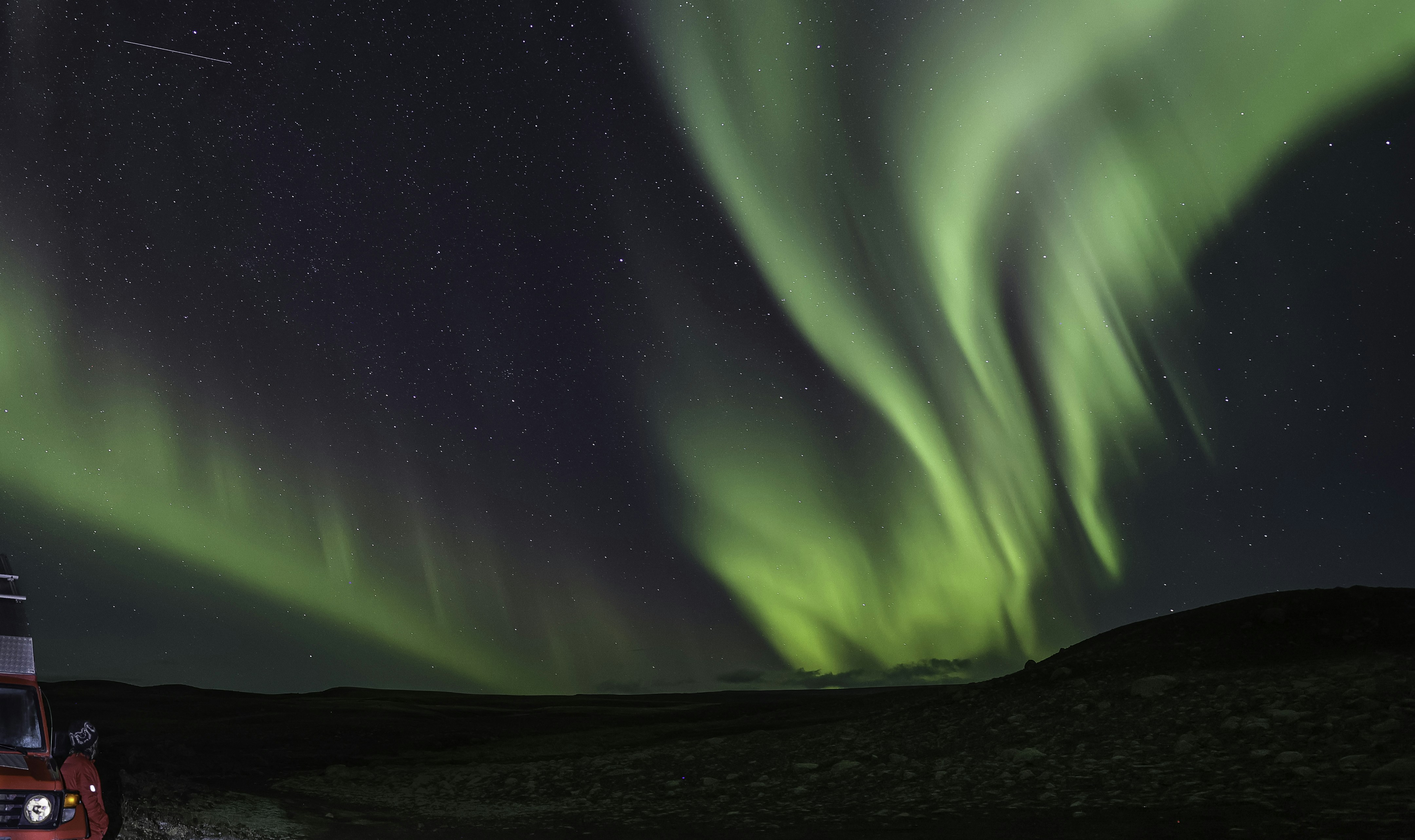Northern Lights over Night Wilderness
