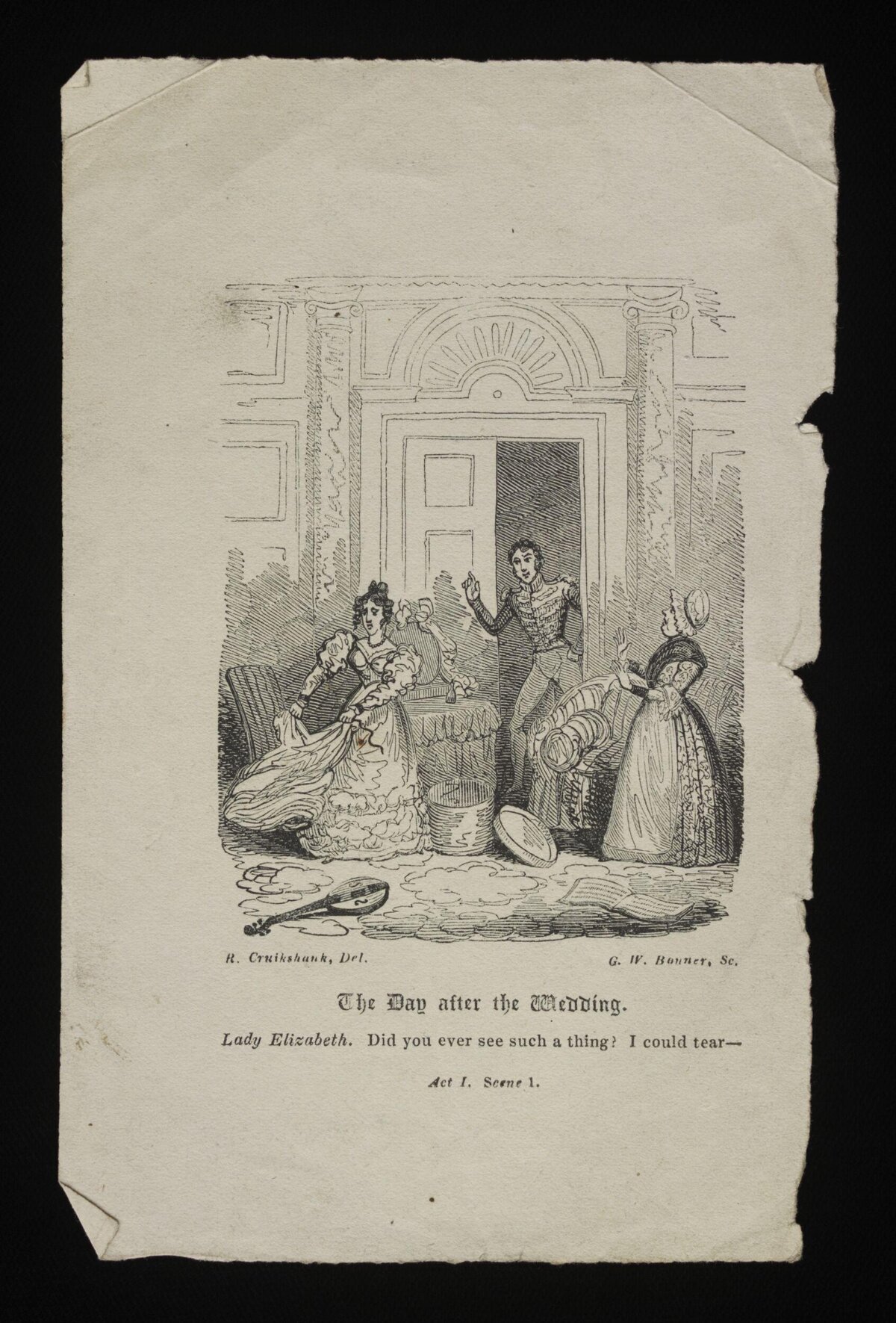 The Day after the Wedding Antique Illustration