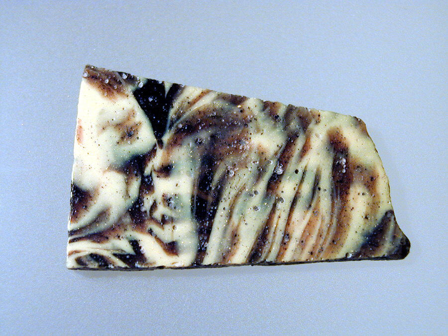 Polished Marbled Ceramic Fragment