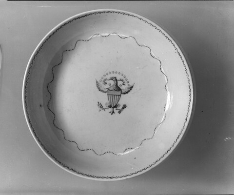 Porcelain Bowl With American Eagle Emblem