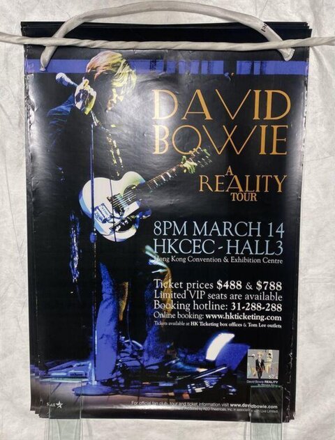 David Bowie Reality Tour Concert Poster