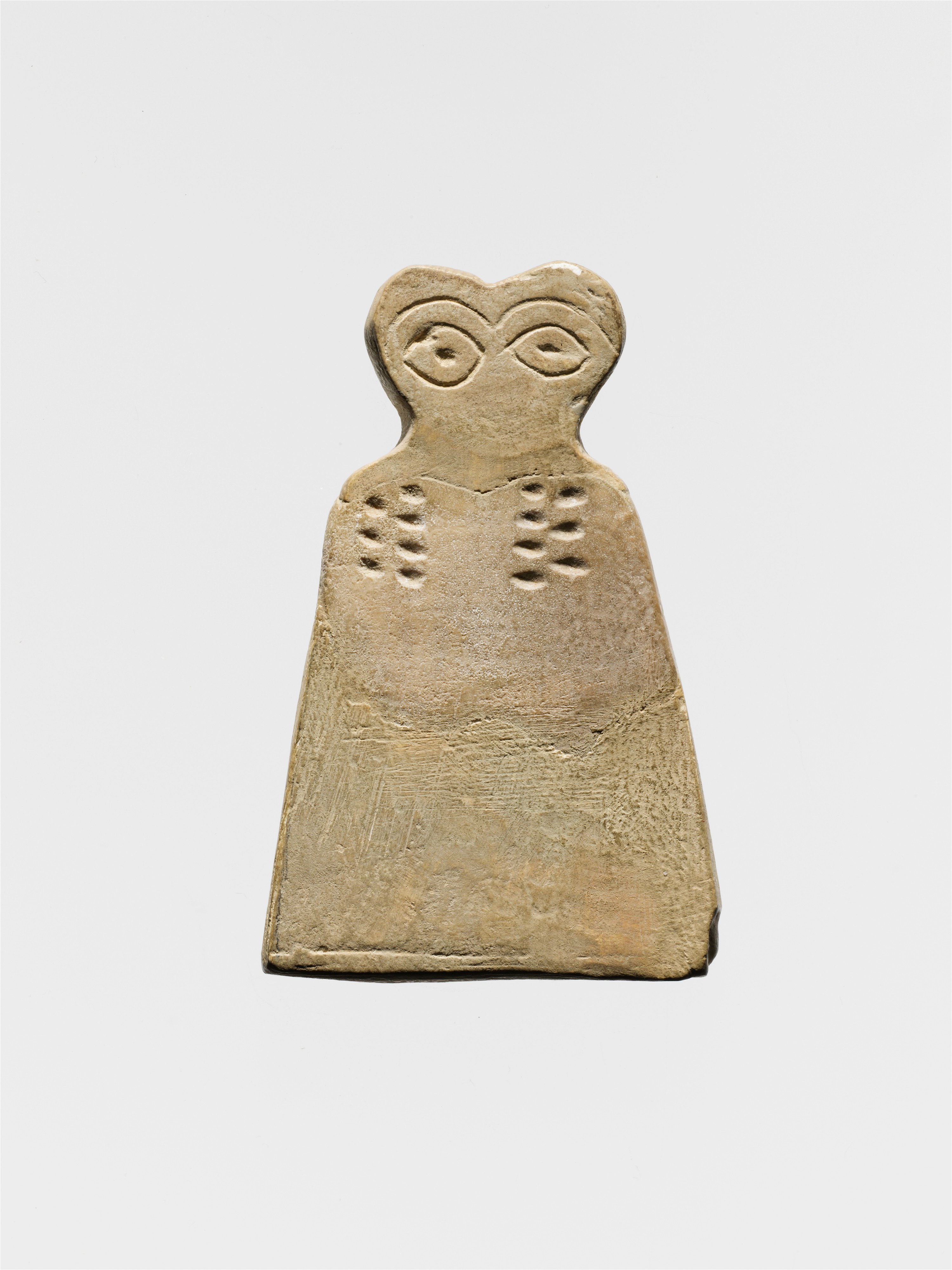 Ancient Stone Eye Idol Figurine