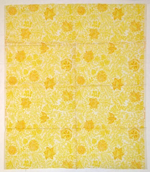 Yellow Floral Patterned Fabric
