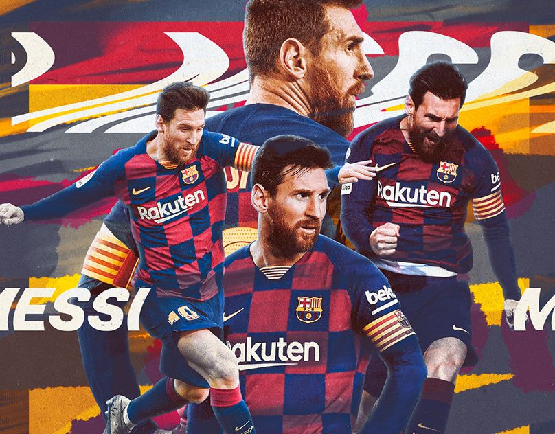 Lionel Messi Barcelona Collage