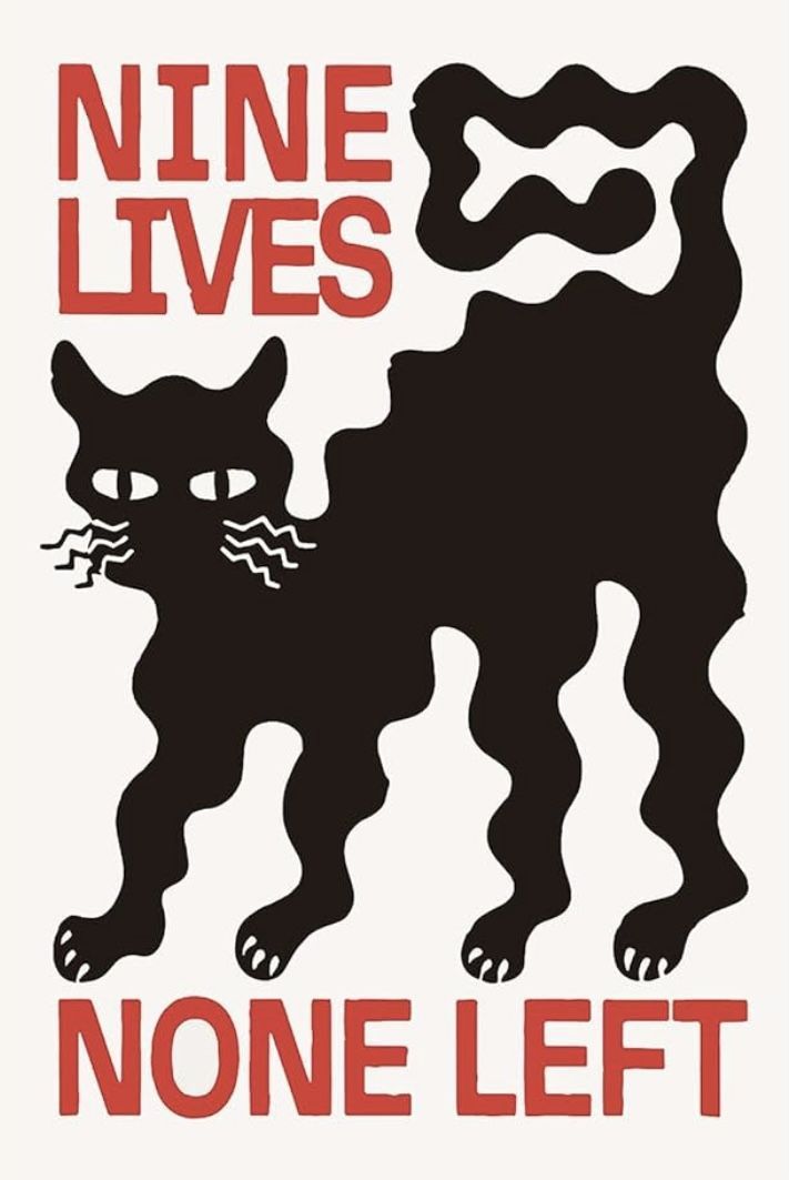 Nine Lives None Left Cat Poster
