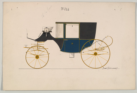 Vintage Horse-drawn Carriage Design Drawing