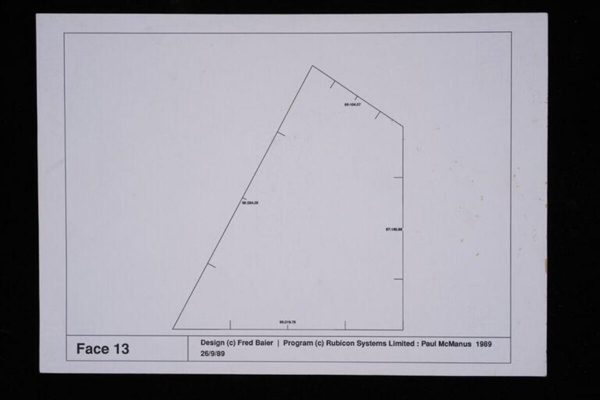 Face 13 1989 Survey Plot Diagram