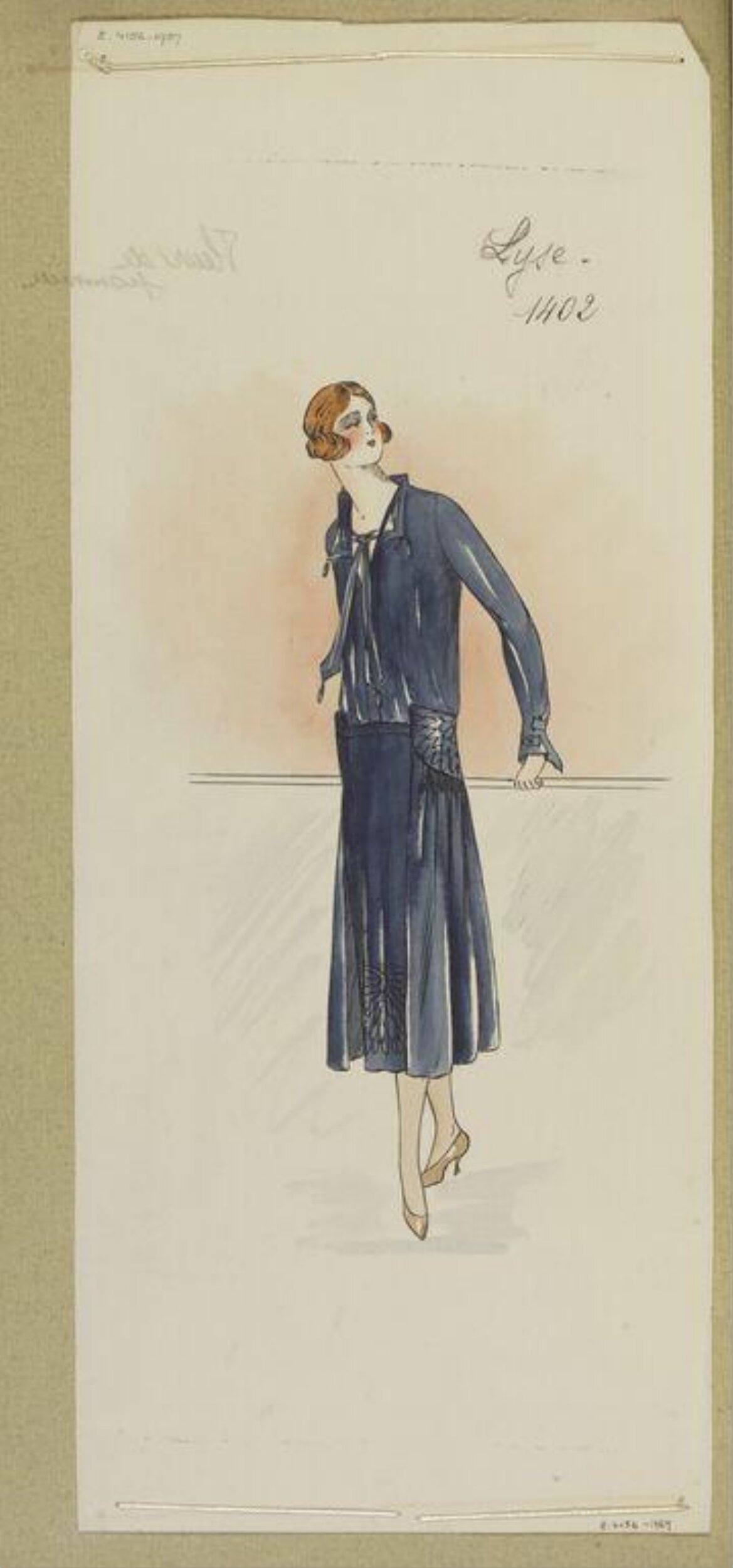 1920s Women's Outfit Fashion Sketch